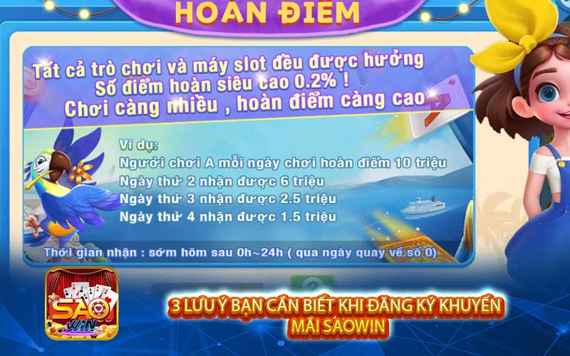 3 lưu ý bạn cần biết khi đăng ký khuyến mãi Saowin